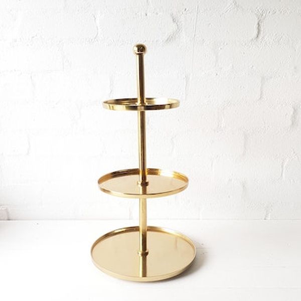 Luxury Bronze Three Tier Cupcake Stand 